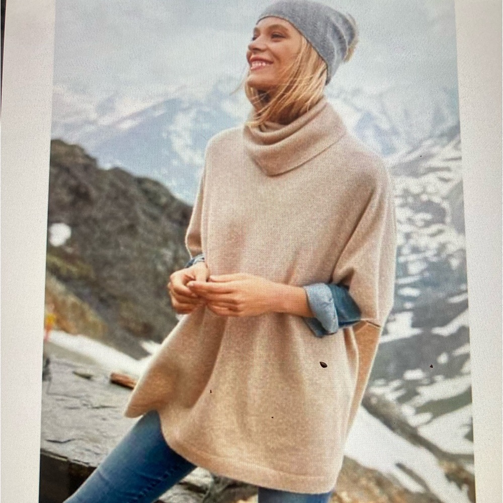 Garnet Hill Cashmere oversized tunic